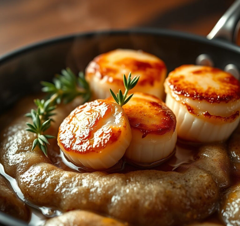 The Perfect No Carb Meal: Seared Scallops with Brown Butter
